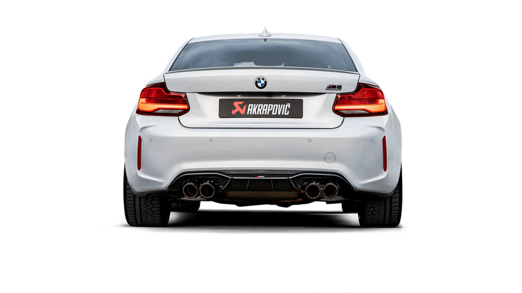 Akrapovic F87 M2 Competition Titanium Slip-On Performance Exhaust W/Carbon Tips